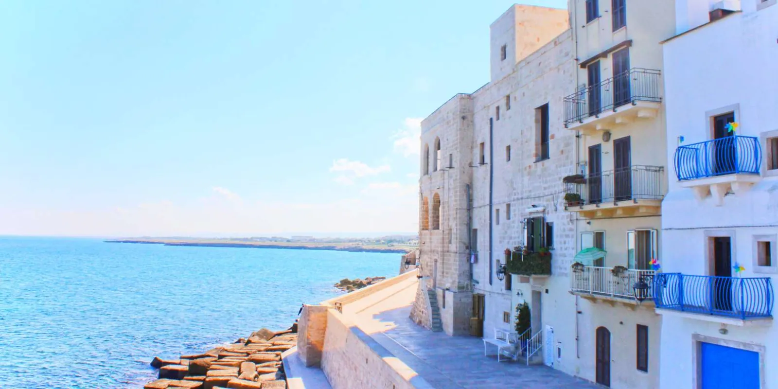 White coastal buildings overlooking the Adriatic